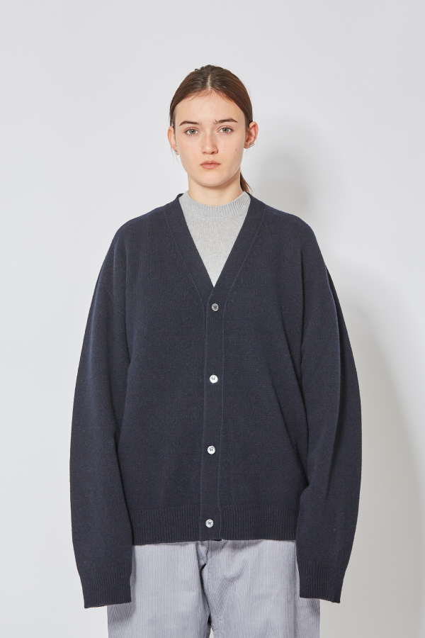 Seamless V/N Cardigan Long Sleeves - Midnight
