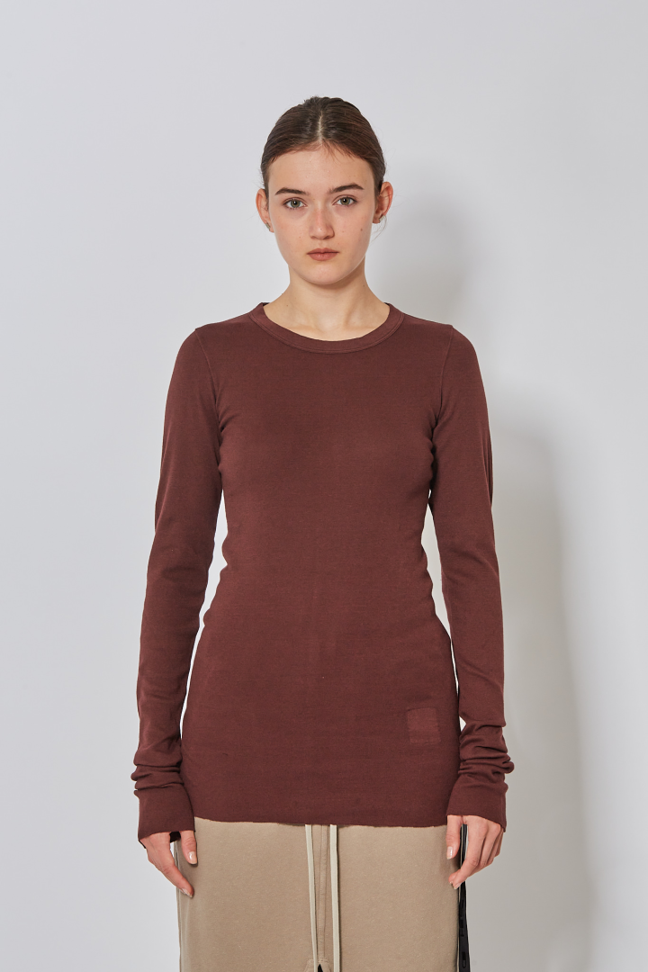 Knit T-Shirt Rib LS T - Scab