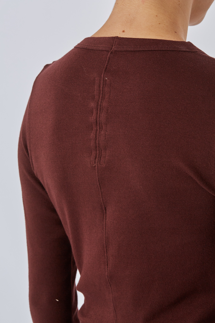 Knit T-Shirt Rib LS T - Scab