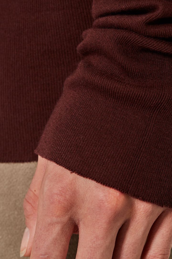 Knit T-Shirt Rib LS T - Scab