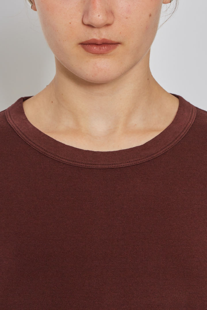 Knit T-Shirt Rib LS T - Scab