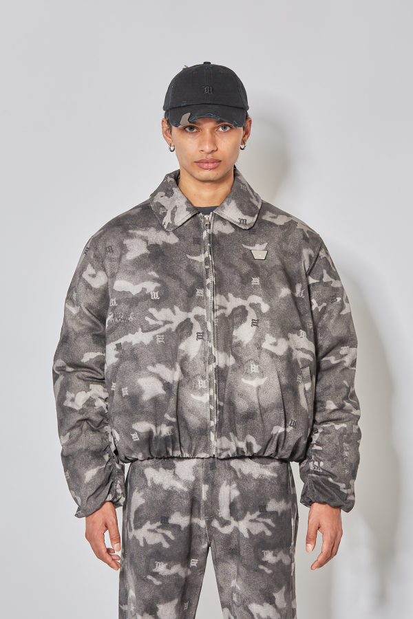 Camo Puffer Bomber Jacket - Mlc