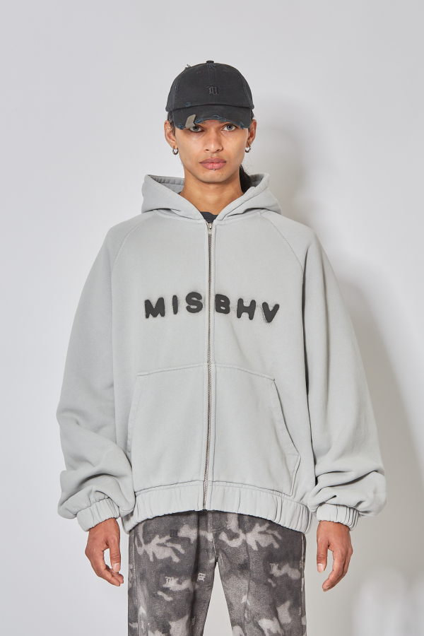 Community Zipped Hoodie - Light Grey