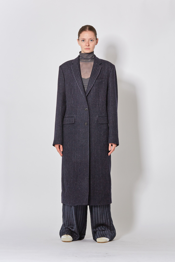Raftan Coat - Navy