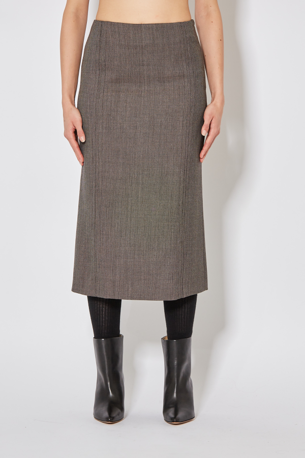 Midi Skirt - Brown Beige