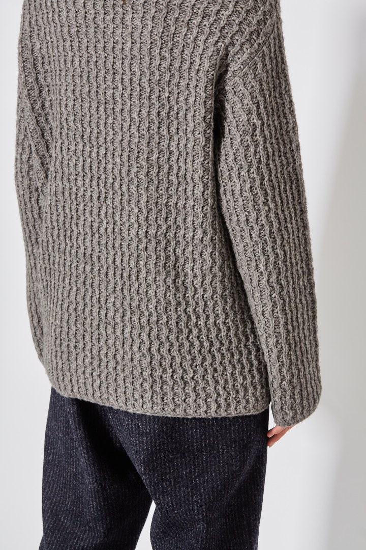 Chunky High Neck Jumper - Grey Chunky High Neck Jumper - Grey