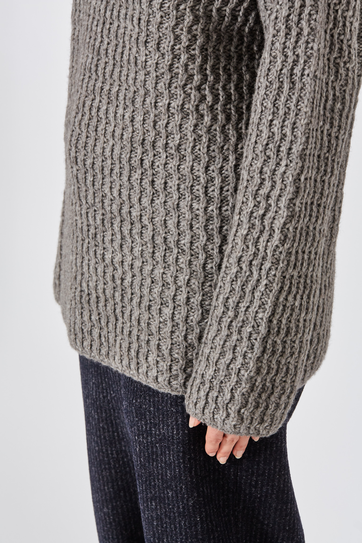 Chunky High Neck Jumper - Grey Chunky High Neck Jumper - Grey