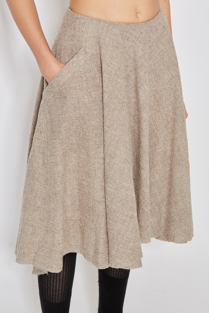 Bustled Skirt - Almond Bustled Skirt - Almond