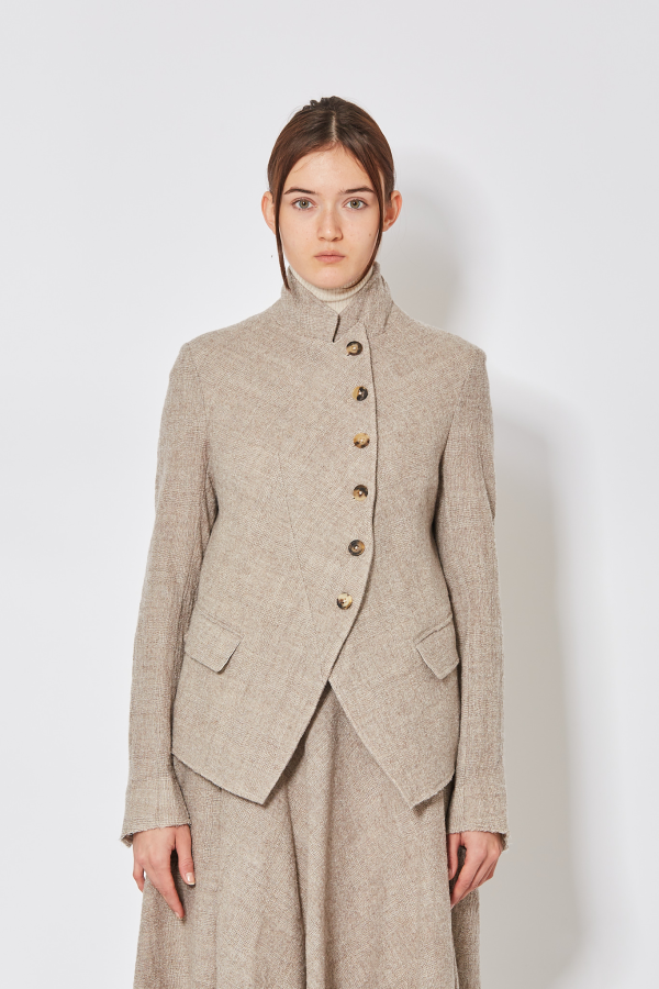 1/2 lined Cutaway Jacket - Almond