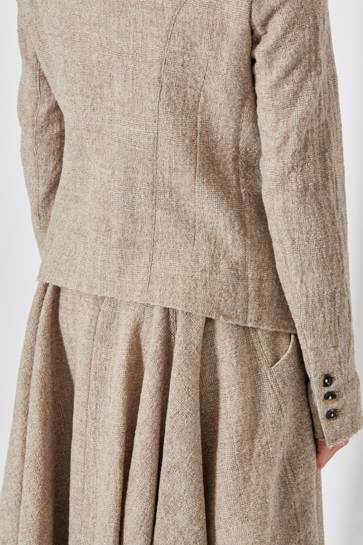 1/2 lined Cutaway Jacket - Almond 1/2 lined Cutaway Jacket - Almond