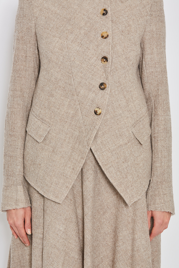 1/2 lined Cutaway Jacket - Almond 1/2 lined Cutaway Jacket - Almond