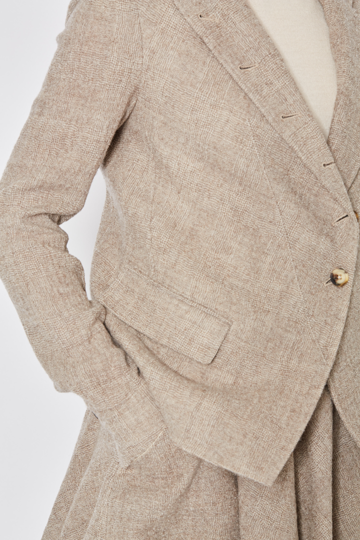 1/2 lined Cutaway Jacket - Almond 1/2 lined Cutaway Jacket - Almond