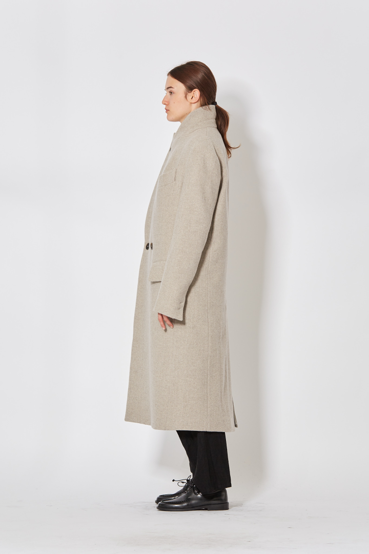 DB Long Coat - Almond