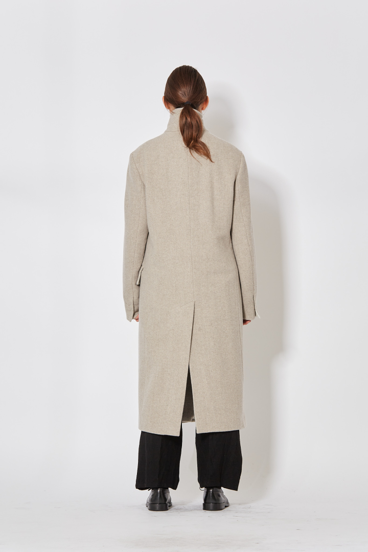 DB Long Coat - Almond
