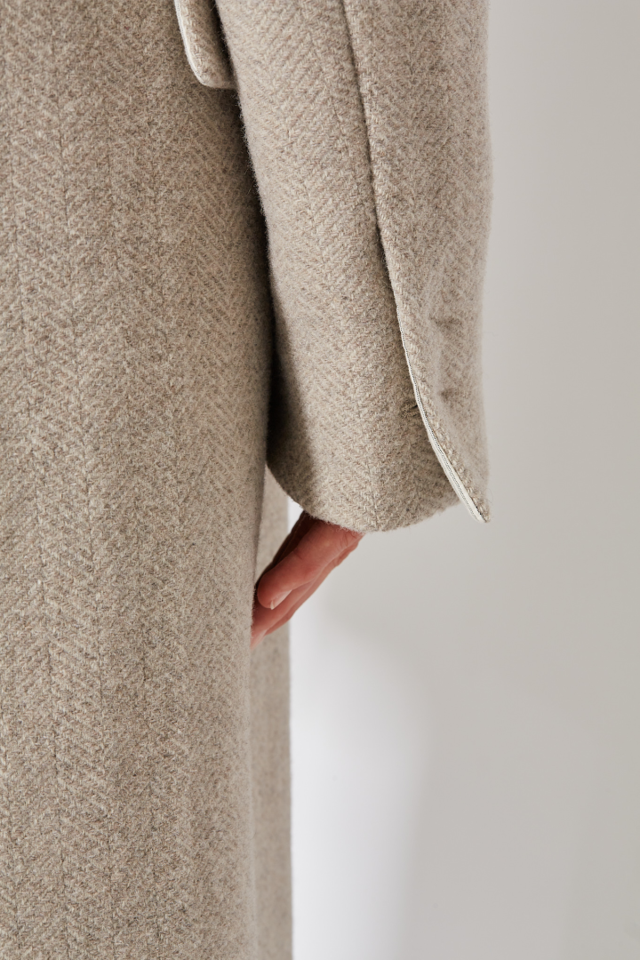 DB Long Coat - Almond