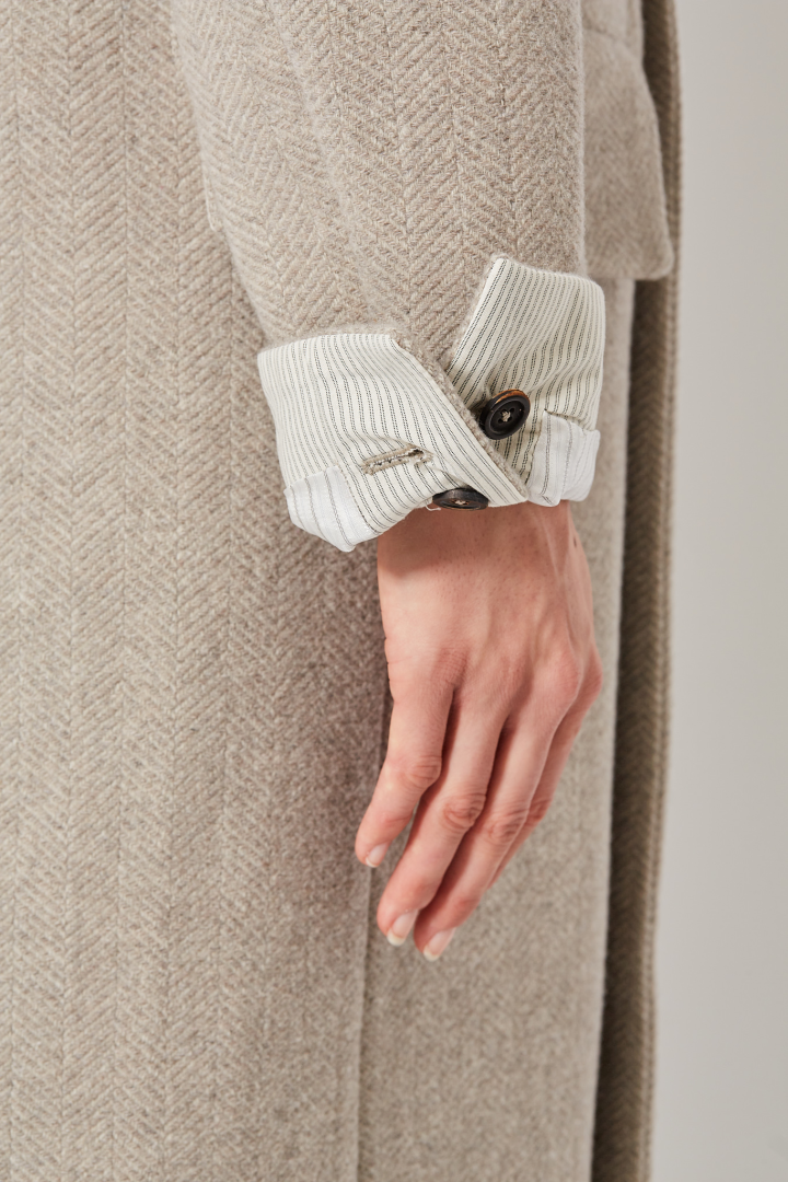 DB Long Coat - Almond