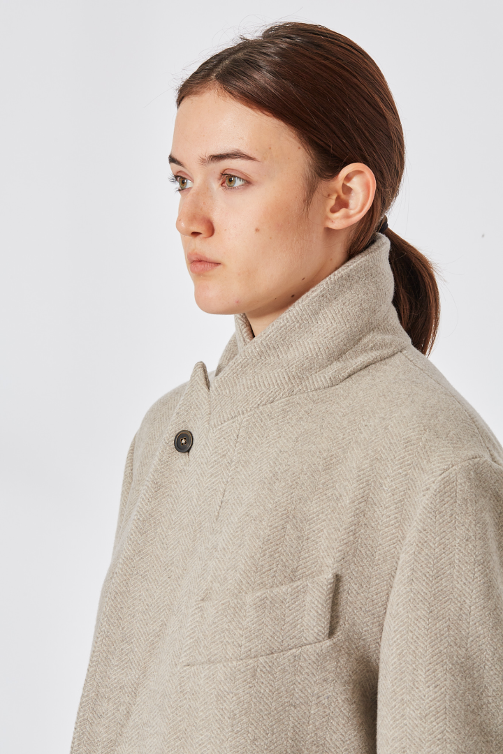 DB Long Coat - Almond