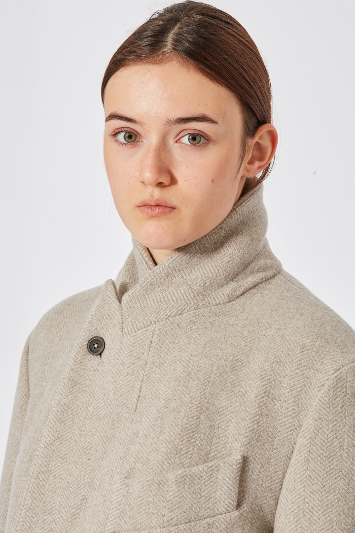 DB Long Coat - Almond