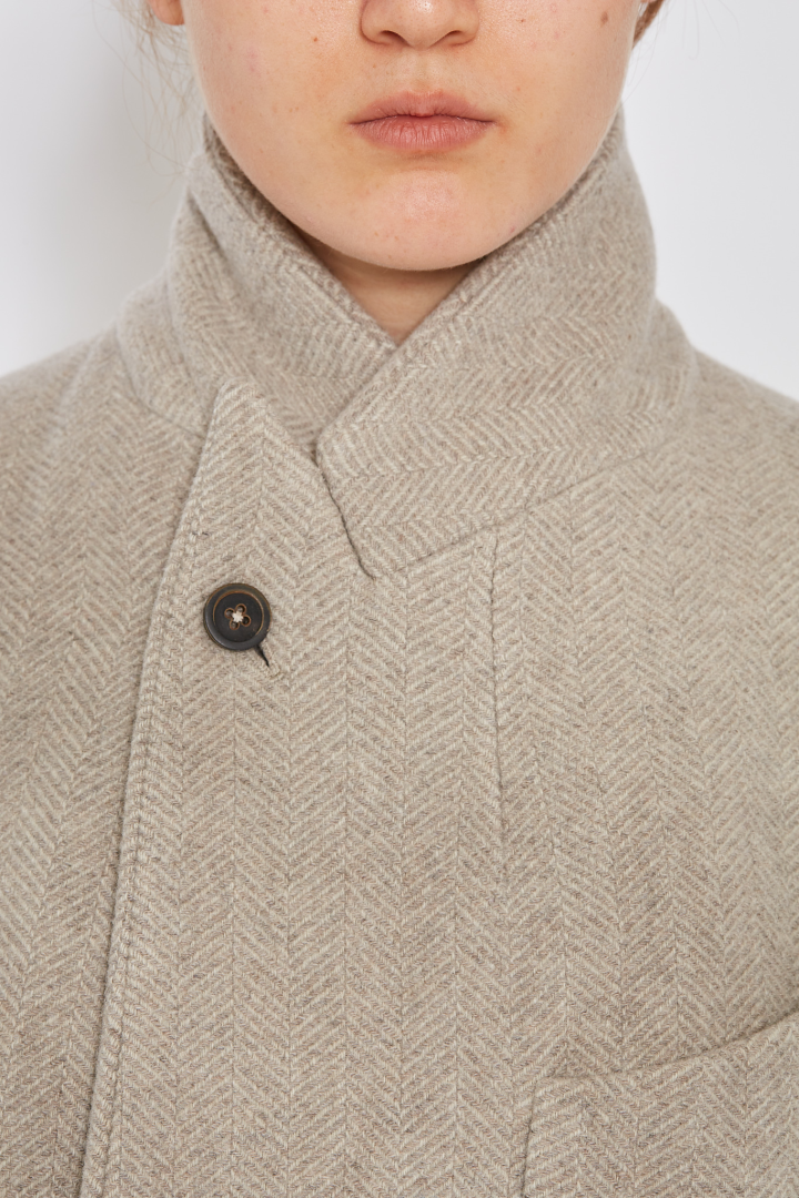 DB Long Coat - Almond