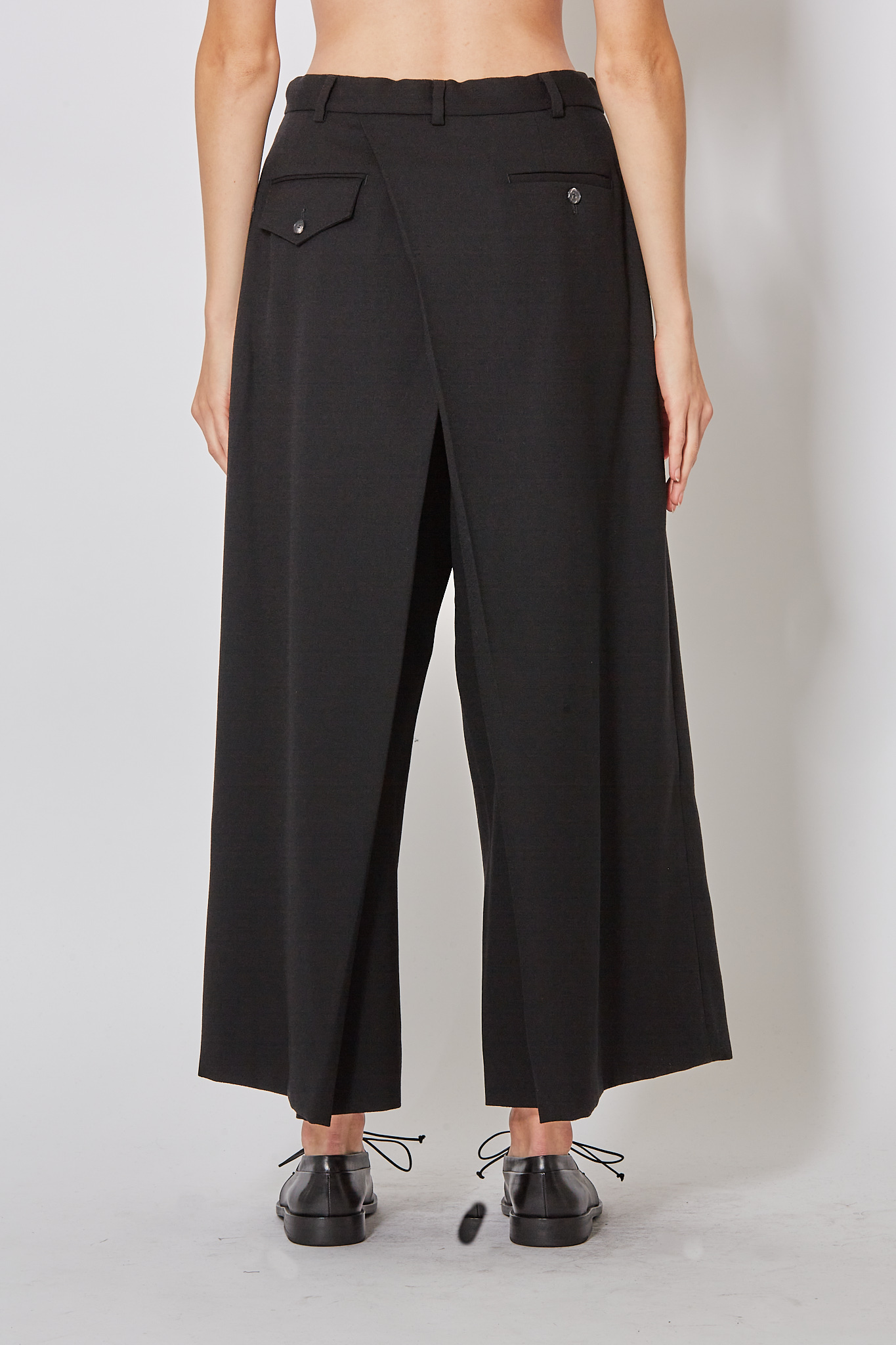 mamakumaページ Hakama Pants Long Matte & Shiny - Black