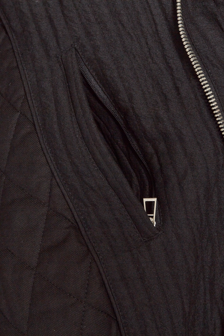 Embroidered Hood Jacket - Black