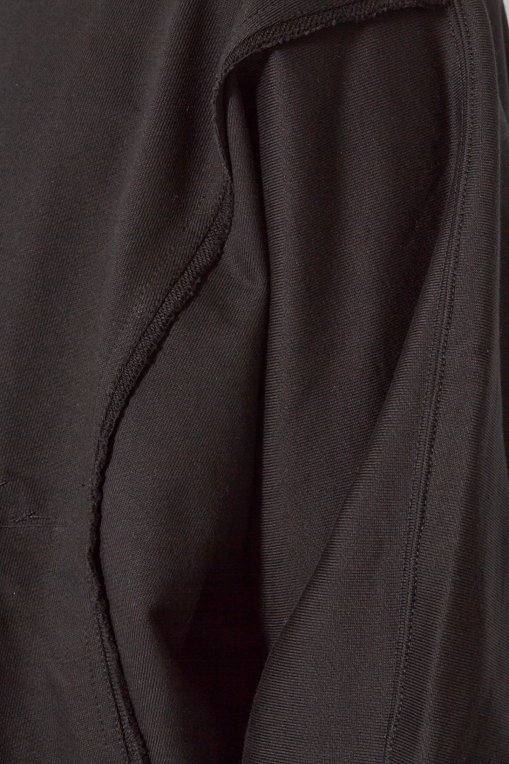 Cut Out Dolman Sweatshirt - Black