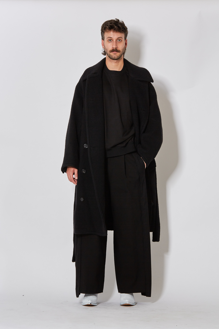 Cut Out Dolman Sweatshirt - Black