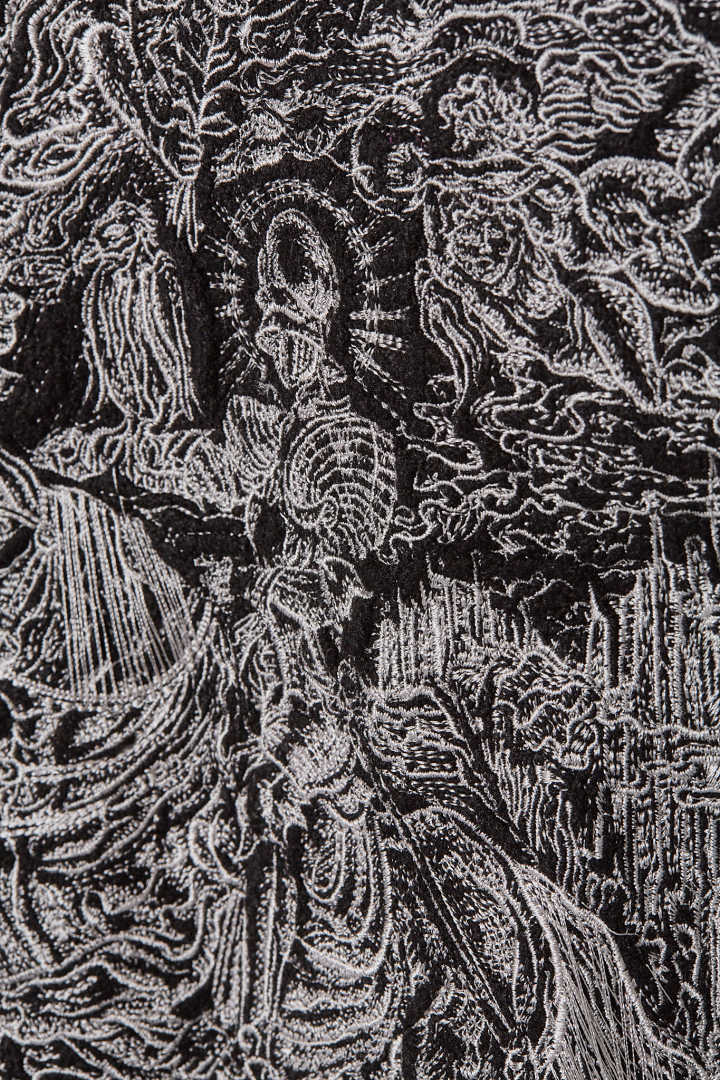 Knight Embroidered Sweater - Black