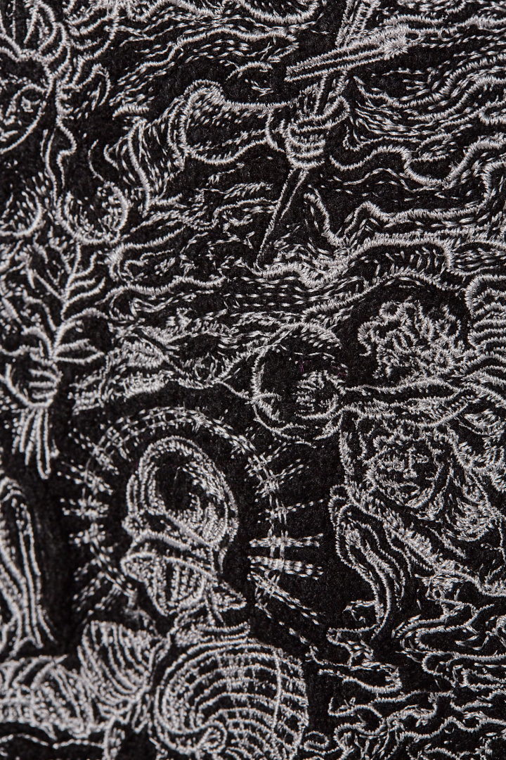 Knight Embroidered Sweater - Black