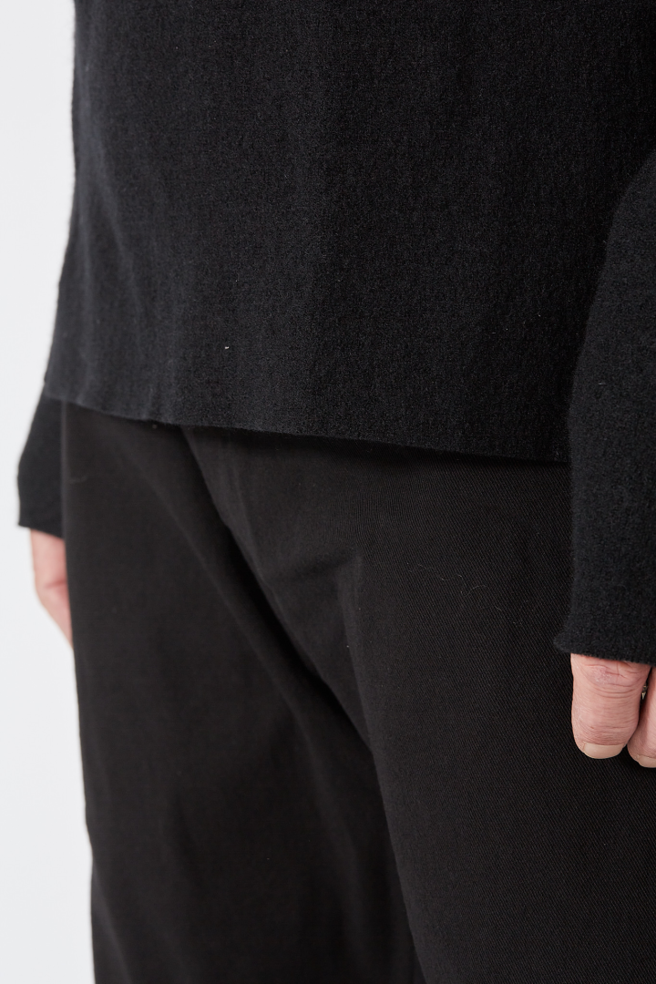 Turtleneck Raglan Long Sleeve Medium - Black