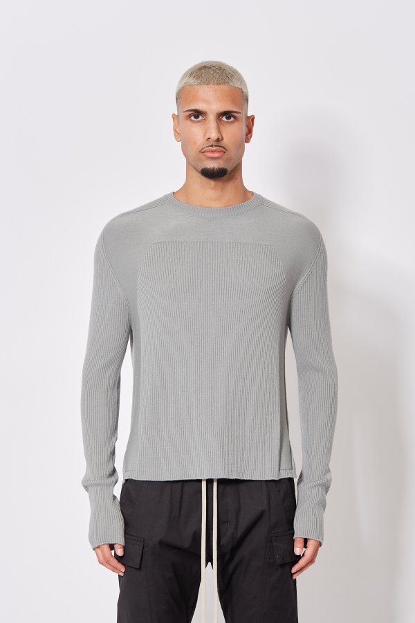 Sweater Ribbed Geo - Washed Indigo