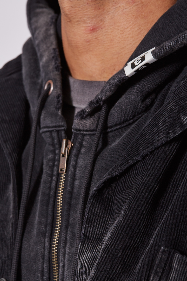 Layered Corduroy Shirts - Black