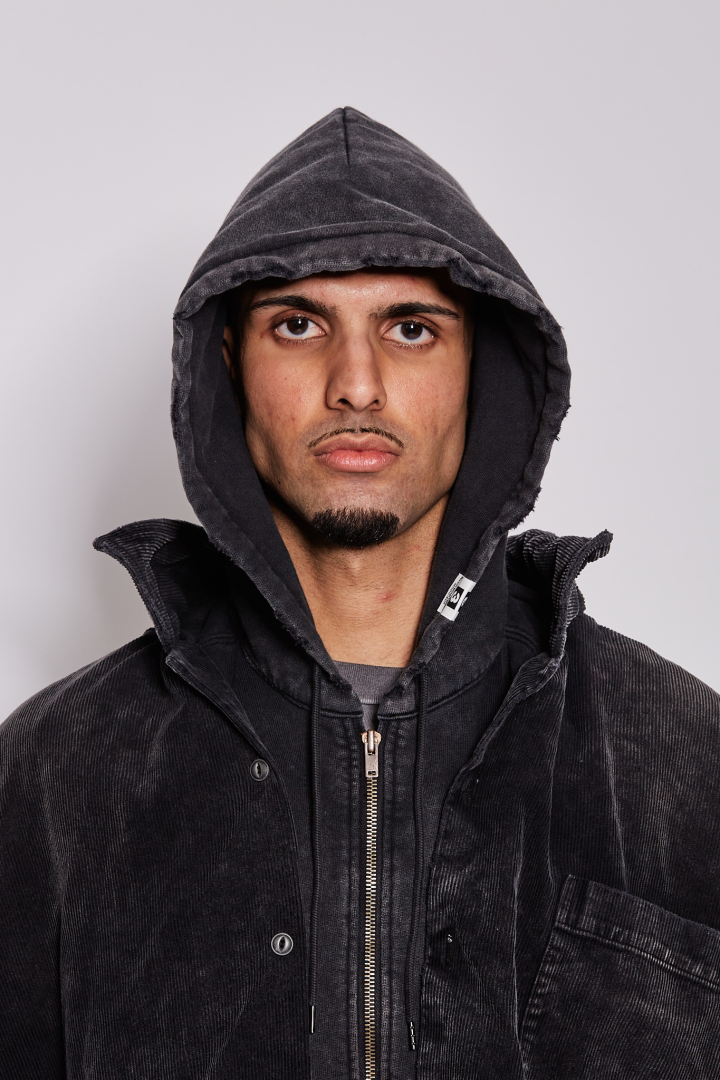 Layered Corduroy Shirts - Black