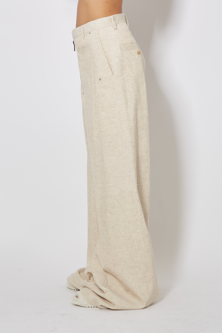 Tailored Wide Belas - Natural