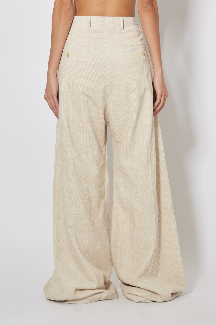 Tailored Wide Belas - Natural