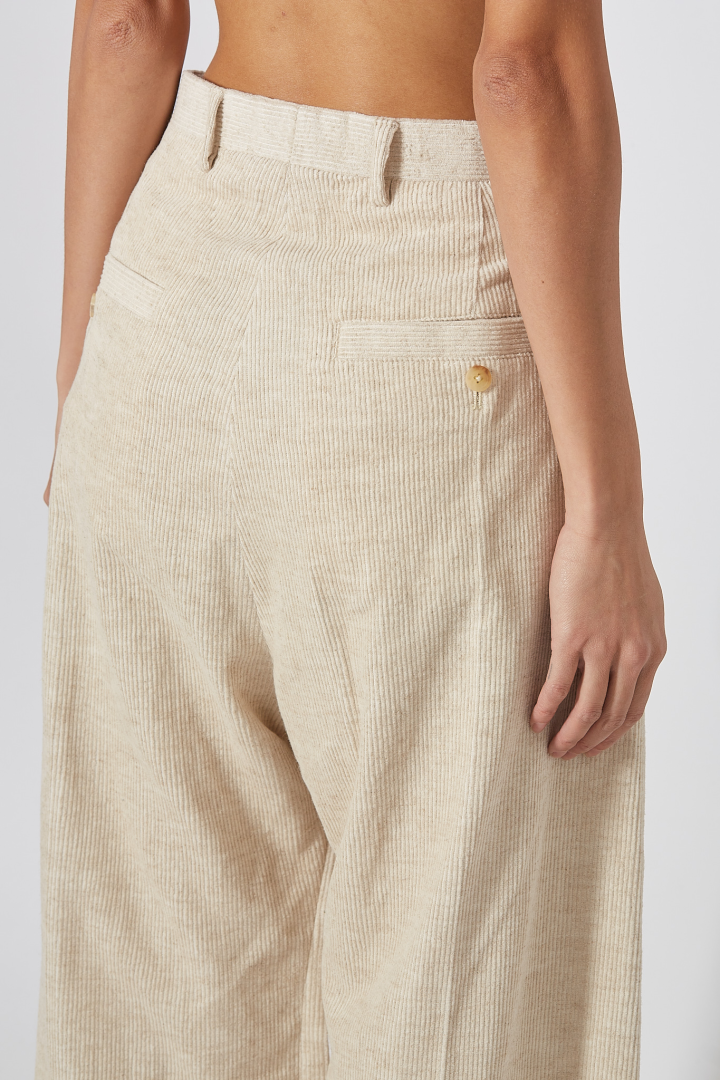 Tailored Wide Belas - Natural