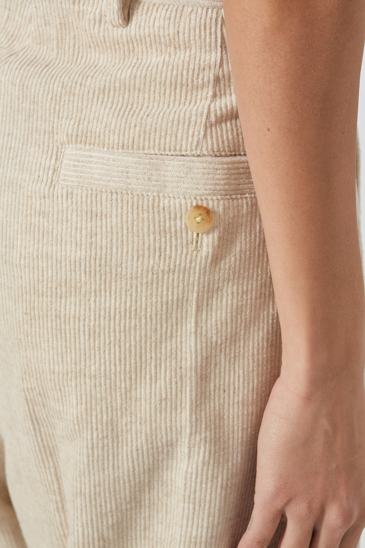 Tailored Wide Belas - Natural