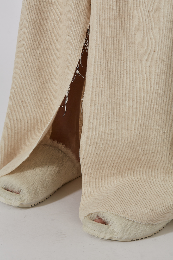 Long Slivered Skirt - Natural