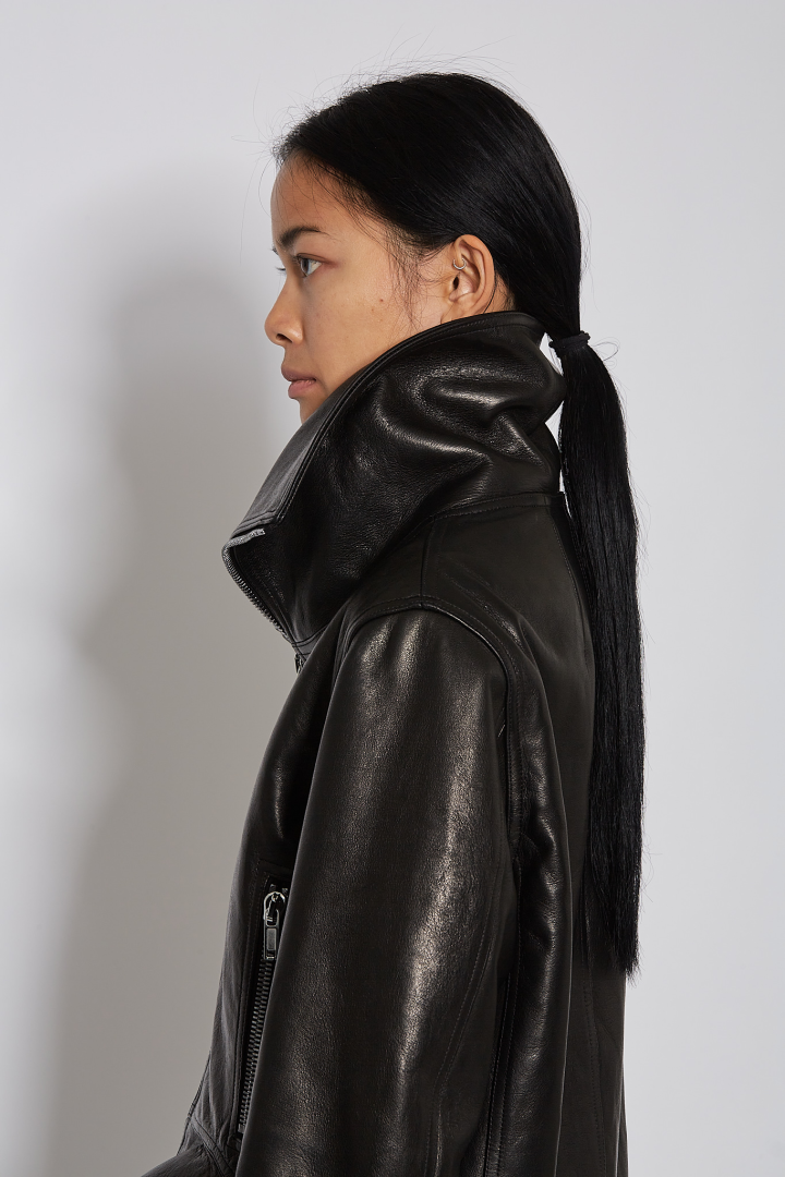 Leather Jacket Exploder Jkt - Black