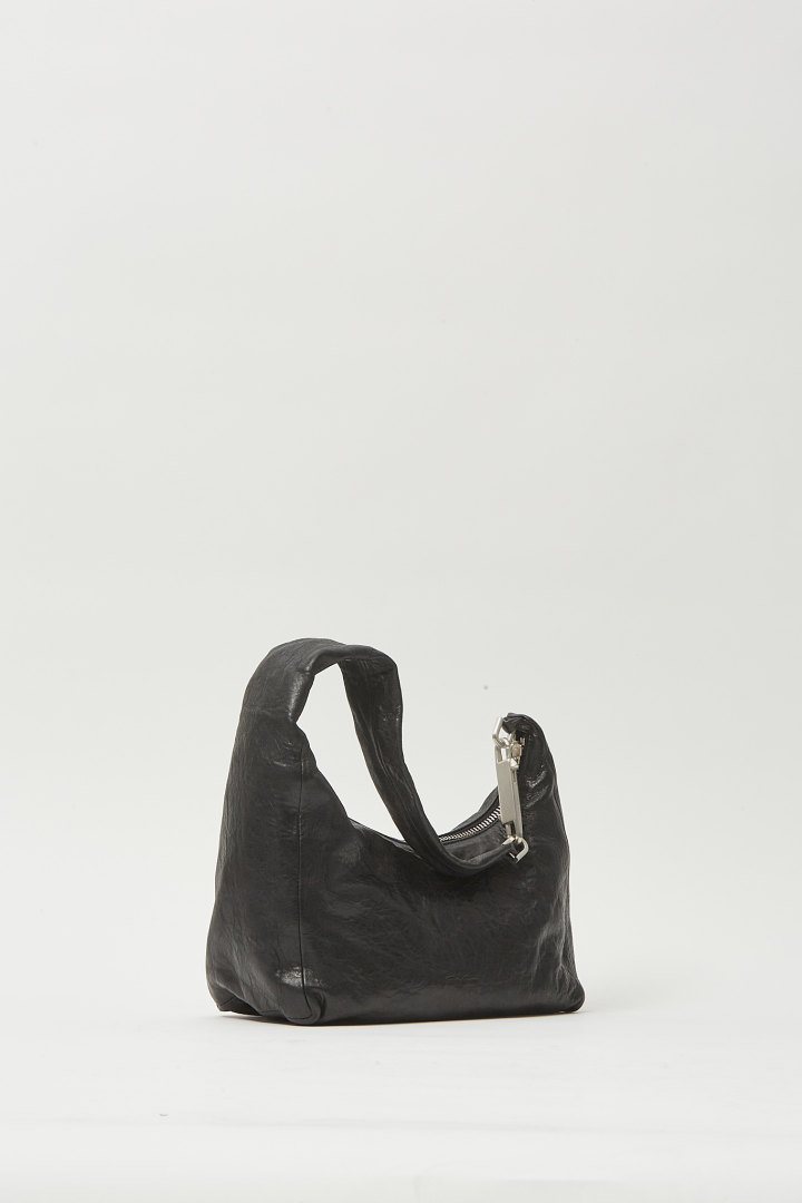 Leather Bag Small Gemini Bag - Black