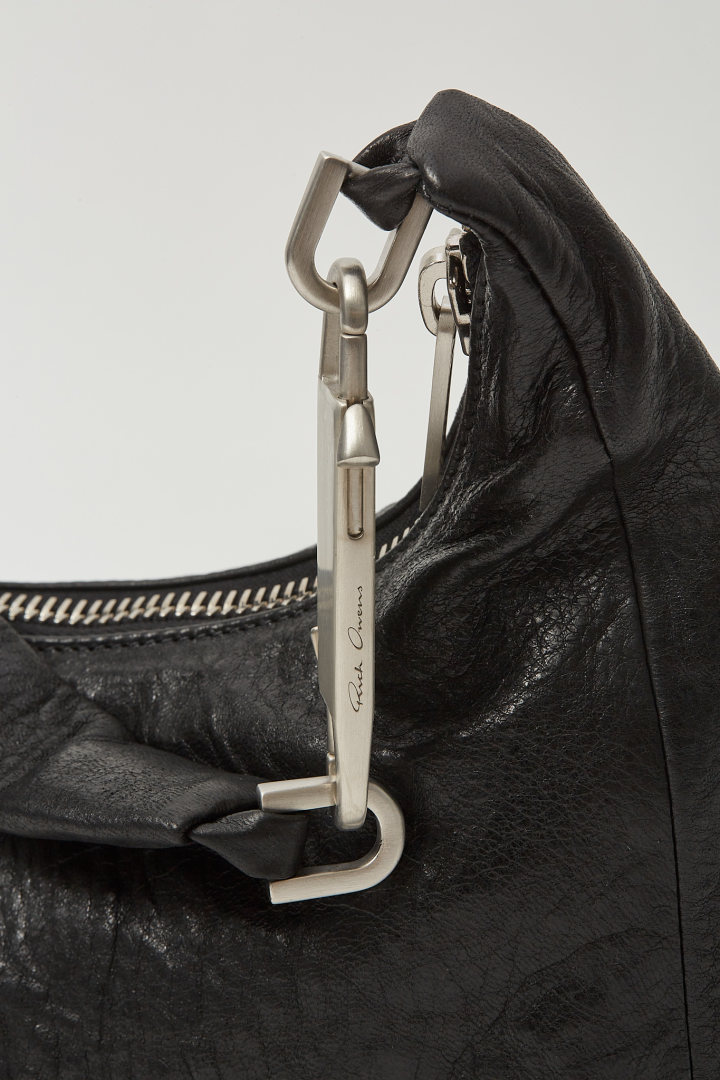 Leather Bag Small Gemini Bag - Black