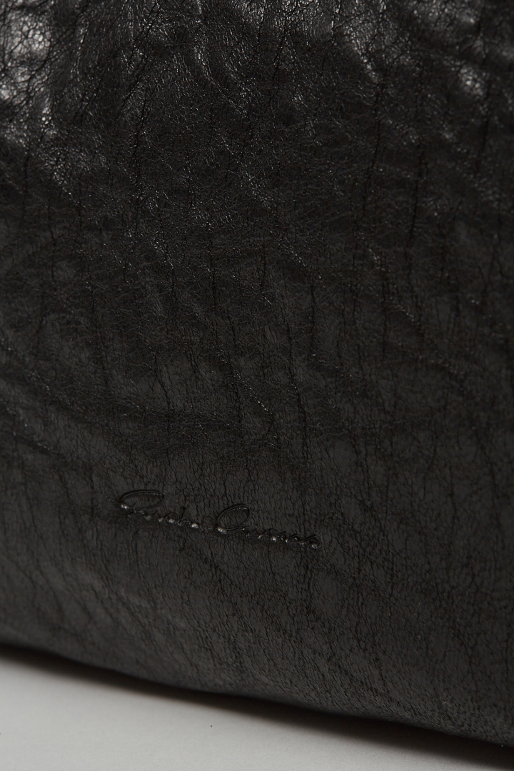 Leather Bag Small Gemini Bag - Black