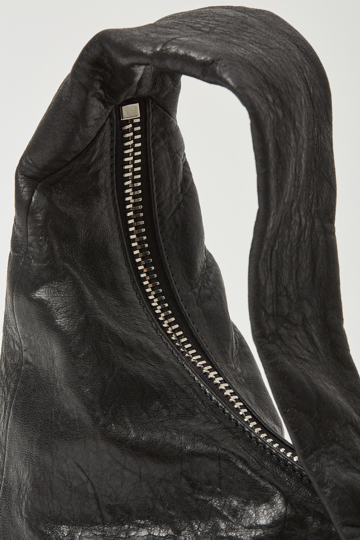 Leather Bag Small Gemini Bag - Black