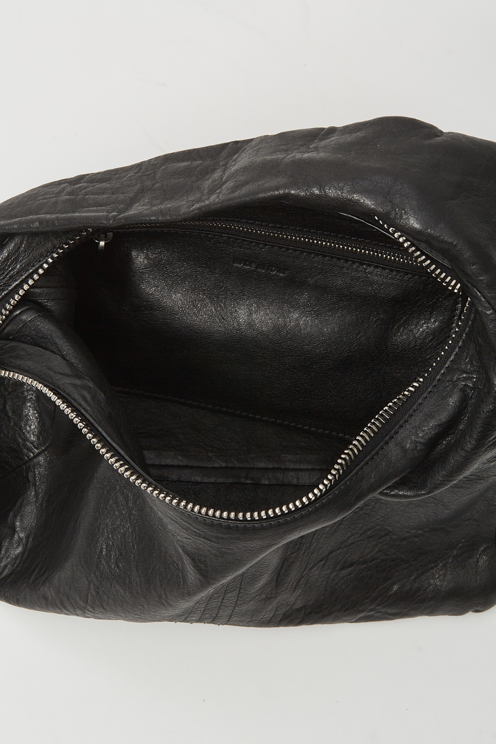 Leather Bag Small Gemini Bag - Black