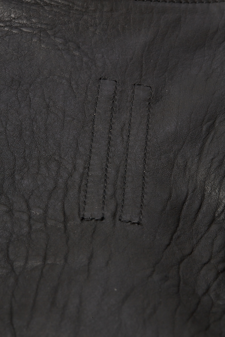 Leather Bag Small Gemini Bag - Black