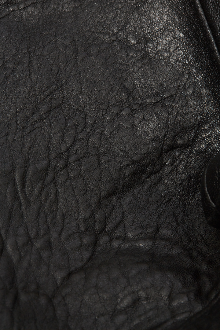 Leather Bag Small Gemini Bag - Black