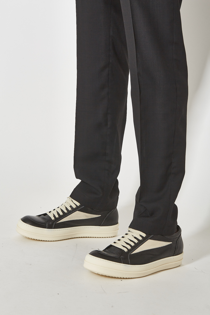 Pants Drawstring Slim Long - Black