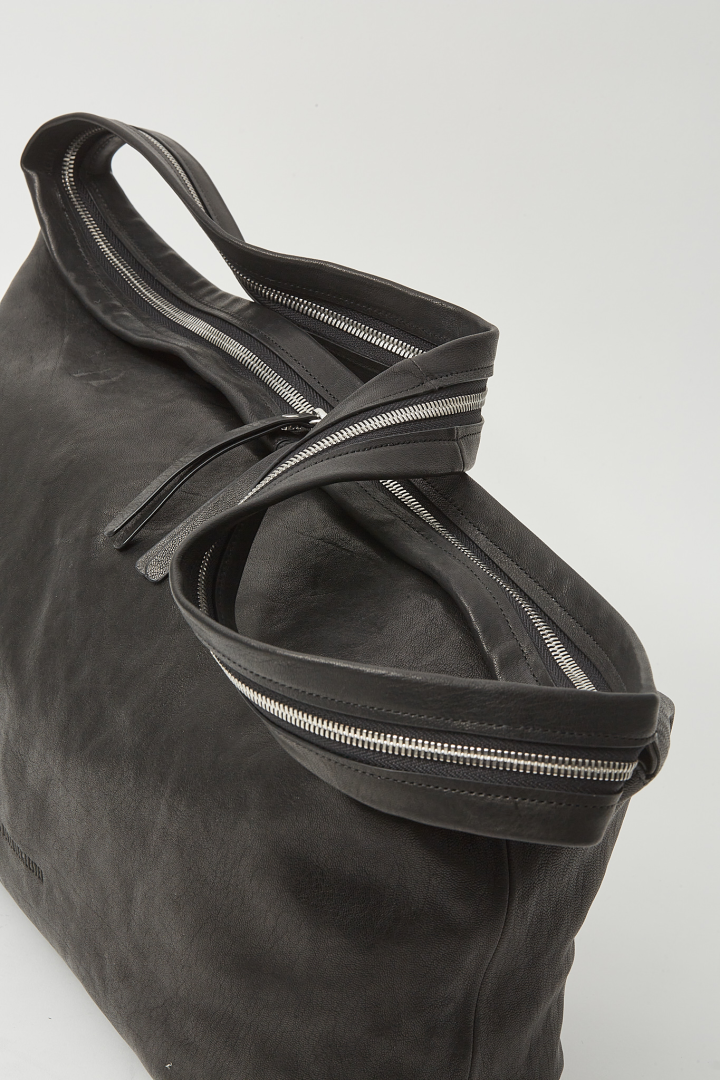 Lusi Large Soft Zipper Bag - Black