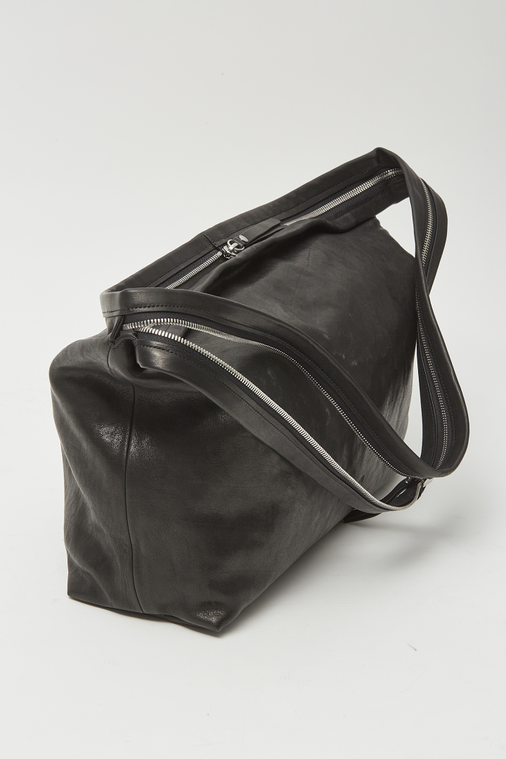 Lusi Large Soft Zipper Bag - Black