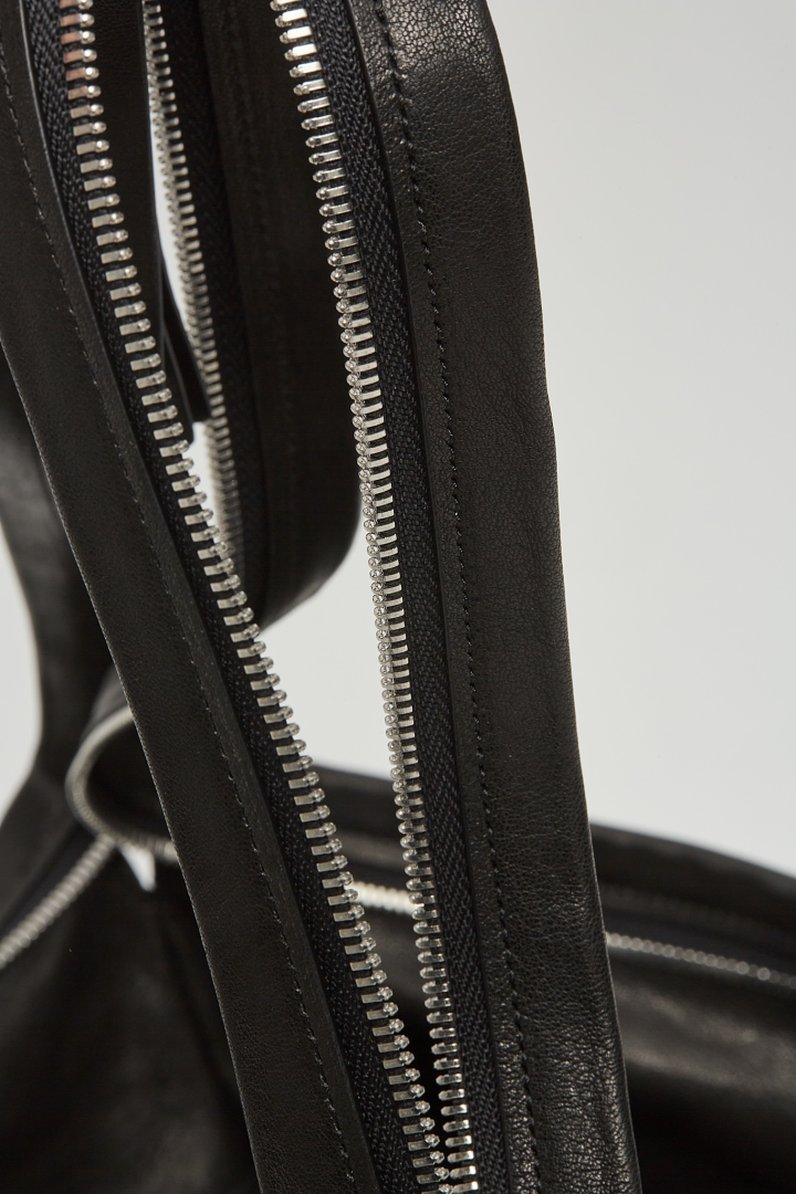 Lusi Large Soft Zipper Bag - Black